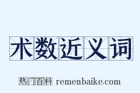 术数近义词是什么意思的图片